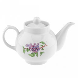 Чайник заварочный фарфоровый Сирень 700мл, форма Рубин (Россия) - Домашняя мода фото 2