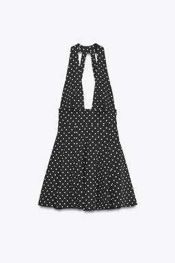 POLKA DOT HALTER SHORT DRESS - Zara фото 4