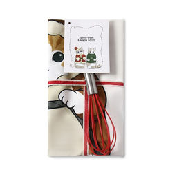 Набор подарочный новогодний Этель. Помурчим в новом году: полотенце 40?70 см, венчик кухонный