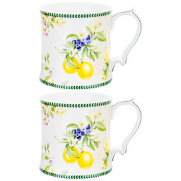 Набор кружек 2 пр. 380 мл 12,3*9*9 см "Лимоны" фарфор NEW BONE CHINA