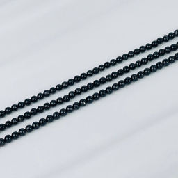Бусины для украшений из черного Турмалина (Шерл) (62 бусины) 38 см
