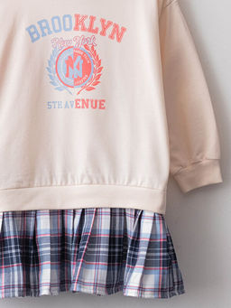 Kap??onlu Bask?l? Uzun Kollu K?z ?ocuk Elbise - Waikiki фото 3