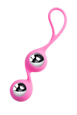 Вагинальные шарики LEroina Futa, силикон, розовый, 11 см, 1,9 см, 63 г