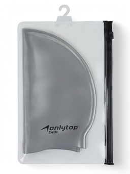 Шапочка для плавания взрослая, силиконовая, 46 гр, серая