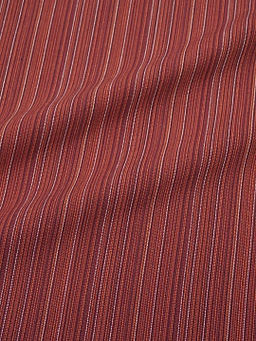 Пестрядь этнограф. под домоткань Бордово-терракотовый меланж-полоска, ш.1.55м, хл-100%, 205гр/м.кв