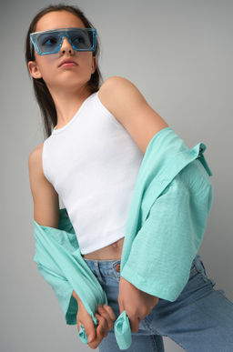 Майка-топ в рубчик для девочки Happyfox