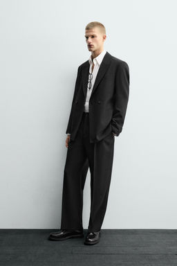 100% WOOL SUIT TROUSERS - Zara фото 4