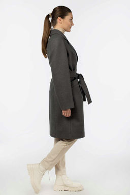 01-11105 Пальто женское демисезонное (пояс) - El podio фото 3