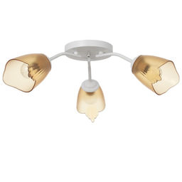 Люстра «Оникс» BayerLux 3×15 Вт E27, белый-коричневый, 50×50×15 см