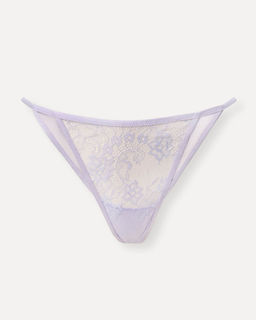 Сиреневые трусы-стринги с кружевом - Deseo фото 2