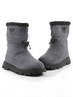 04-PAL273-3Z GRAY/BLUE Ботинки зимние женские (натуральная замша, 100% шерсть)
