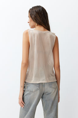 Tas Transparan Detayl? Ince Triko Bluz TWOSS24BZ00146 - Trendyolmilla фото 6