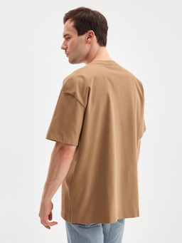 Футболка мужская MINAKU: Art, коричневая, р-р 42-44