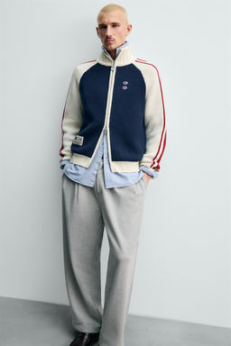 CHAMPION ® X ZARA COLOUR BLOCK STRIPE CARDIGAN  фото 5