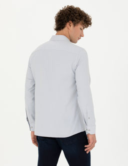 Gri Slim Fit Uzun Kollu G_mlek