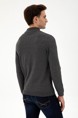 Мужской свитер антрацитового меланжа Неожиданная скидка в корзине - U.s. polo assn фото 5