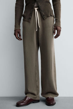 TEXTURED KNIT TROUSERS - Zara фото 5