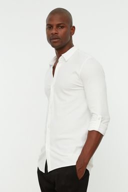 TRENDYOL MAN Siyah Slim Fit Gomlek Yaka Orme Pike Apoletli Rahat Gomlek TMNSS22GO0051 - Trendyolmilla фото 3