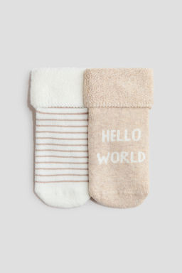 Pack de 2 calcetines en tejido rizado