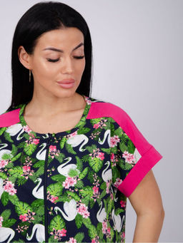 Халат "Анастасия" лебеди, трикотаж