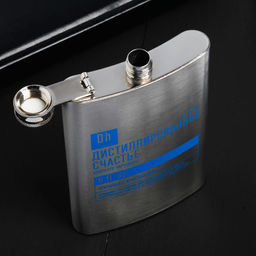 Фляжка Счастье, 270 мл, серебристая