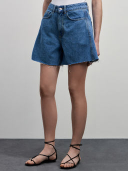 Джинсовые шорты А-силуэта / Zarina  фото 4