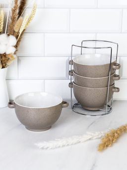 Супница с ручками 4 штуки на подставке / RT-654 /уп 6/ - ГалеонТрейд фото 2