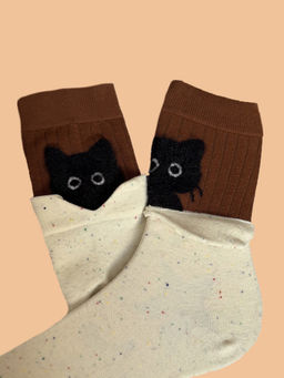 Носки р.35-40 Cats Коричневые - Krumpy фото 6