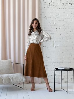 вельветовая юбка, на подкладке 1032-0725 - Трика фото 3