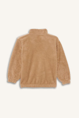 Fermuarl_ Yaka Nak__l_ Pel__ Sweatshirt Erkek _ocuk - Defacto фото 8