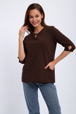 Кофта женская из футера 2-н Анфиса шоколад