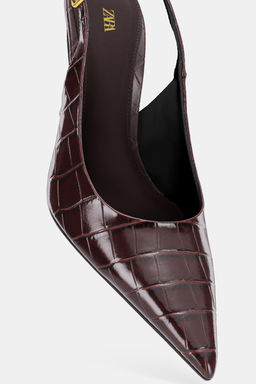 EMBOSSED SLINGBACK SHOES - Zara фото 7