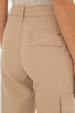 Женские брюки песочного цвета из парусины Неожиданная скидка в корзине - U.s. polo assn фото 6