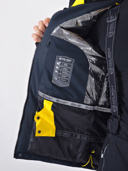 Мужской зимний горнолыжный костюм Evil Wolf 6608_1 Серый / Р 1101_Черный