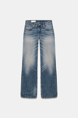 JEANS TRF WIDE LEG TIRO BAJO / Azul medio - Zara фото 8