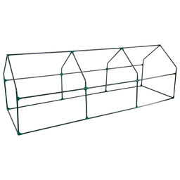 UGH-S32 L270 GREEN/GREEN Парник уличный, 270x90x90см. Металлическая труба в ПВХ, цвет зеленый. Тент из армированного полиэтилена 135г/м2, цвет сетки зеленый. TM ФитоЛето