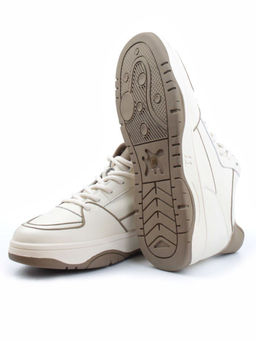 05-P90-2Z BEIGE/BROWN Кроссовки женские зимние (натуральная и искусственная кожа, шерсть)