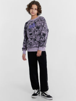 Свитшот для мальчиков фиолетовый с принтом аниме - Mark formelle фото 3