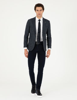 Темно-синяя приталенная куртка - Cacharel фото 4