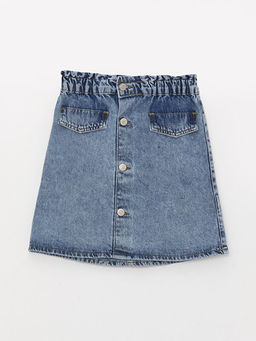 Beli Lastikli K?z ?ocuk Jean Etek