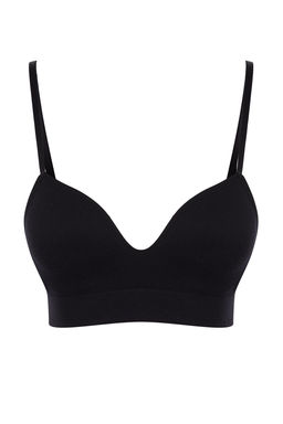 TRENDYOLMILLA Siyah Seamless/Dikissiz Ip Ask?l? Dolgusuz Balensiz Kapl? Bralette Orme Sutyen THMAW22SU0043  фото 38
