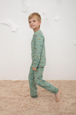 Crockid _ К 1552/гонки на весеннем зеленом пижама дет  фото 4