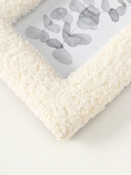 Фоторамка МДФ, иск. мех 10х15 см "Плюш. Арка" белая 21,5х16,5х2 см