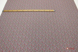 Штапель Премиум Цветочная мириада цв.кофейно-серый, ш.1.45м, вискоза-100%, 120гр/м.кв - Купава фото 4