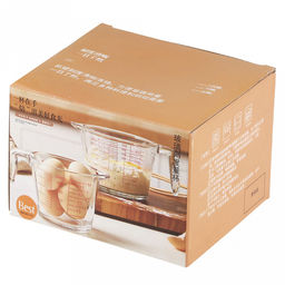 Кружка стеклянная мерная Best 500мл, д12см, h10,3см, длина 16,5см, 3 блока с делениями, прозрачный, в коробке (Китай) - Домашняя мода фото 3