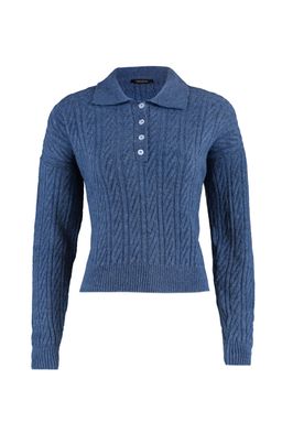 Indigo Genis Kal?p Yumusak Dokulu Triko Kazak TWOAW21KZ2635