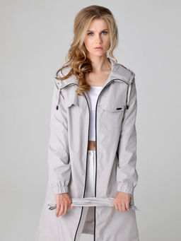 24131 Плащ св.серый - Dizzyway фото 4