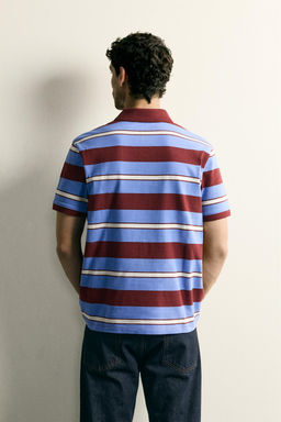 POLO PIQU? REGULAR FIT RAYAS / Azul claro - Zara фото 3