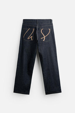 EMBROIDERED BAGGY FIT JEANS - Zara фото 7
