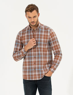 Bordo Regular Fit Uzun Kollu G_mlek